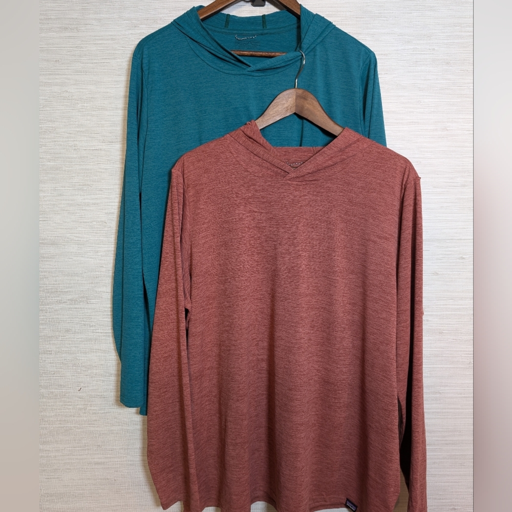 Men's Teal and Rust Long Sleeve Shirts